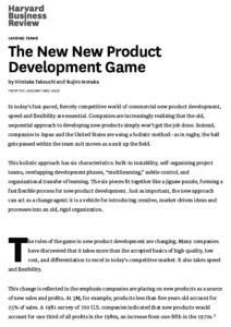 the new new product development game